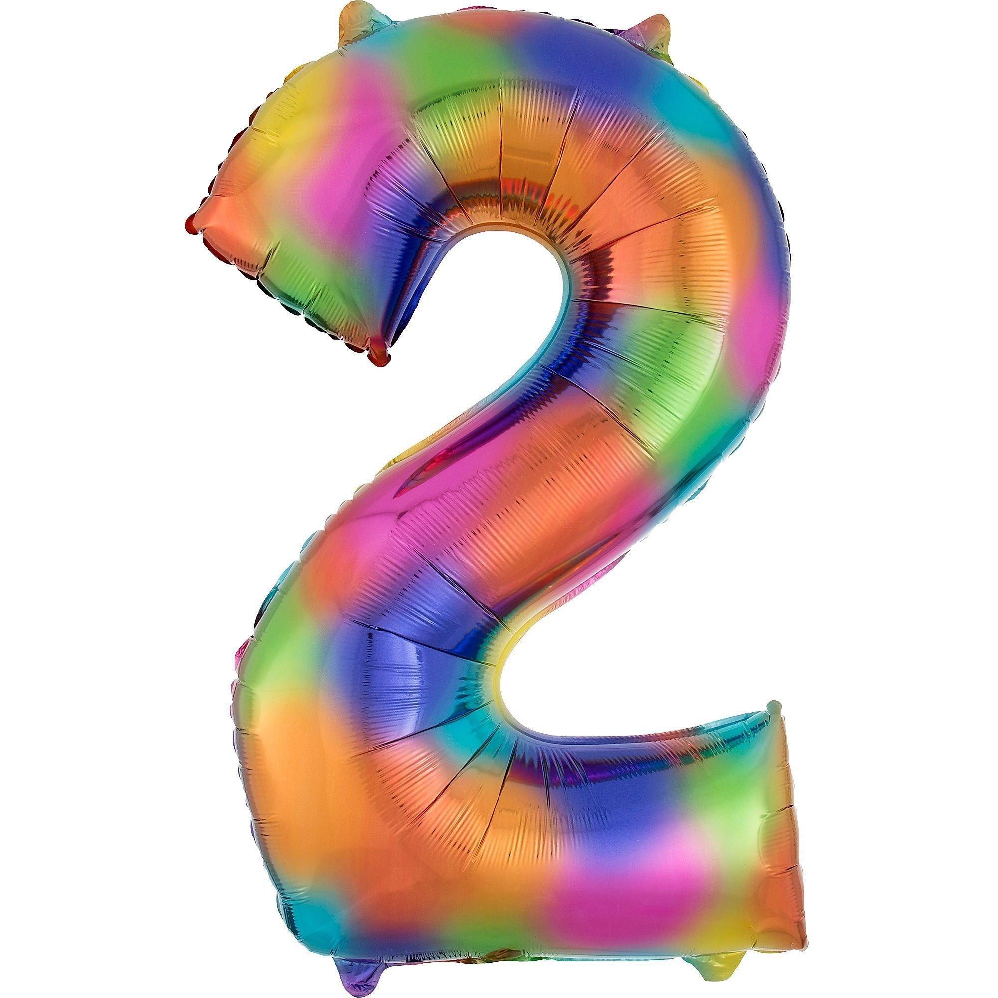 34in Number (0-9) Balloon, Assorted Colors