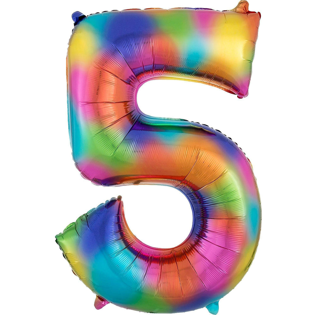 34in Number (0-9) Balloon, Assorted Colors