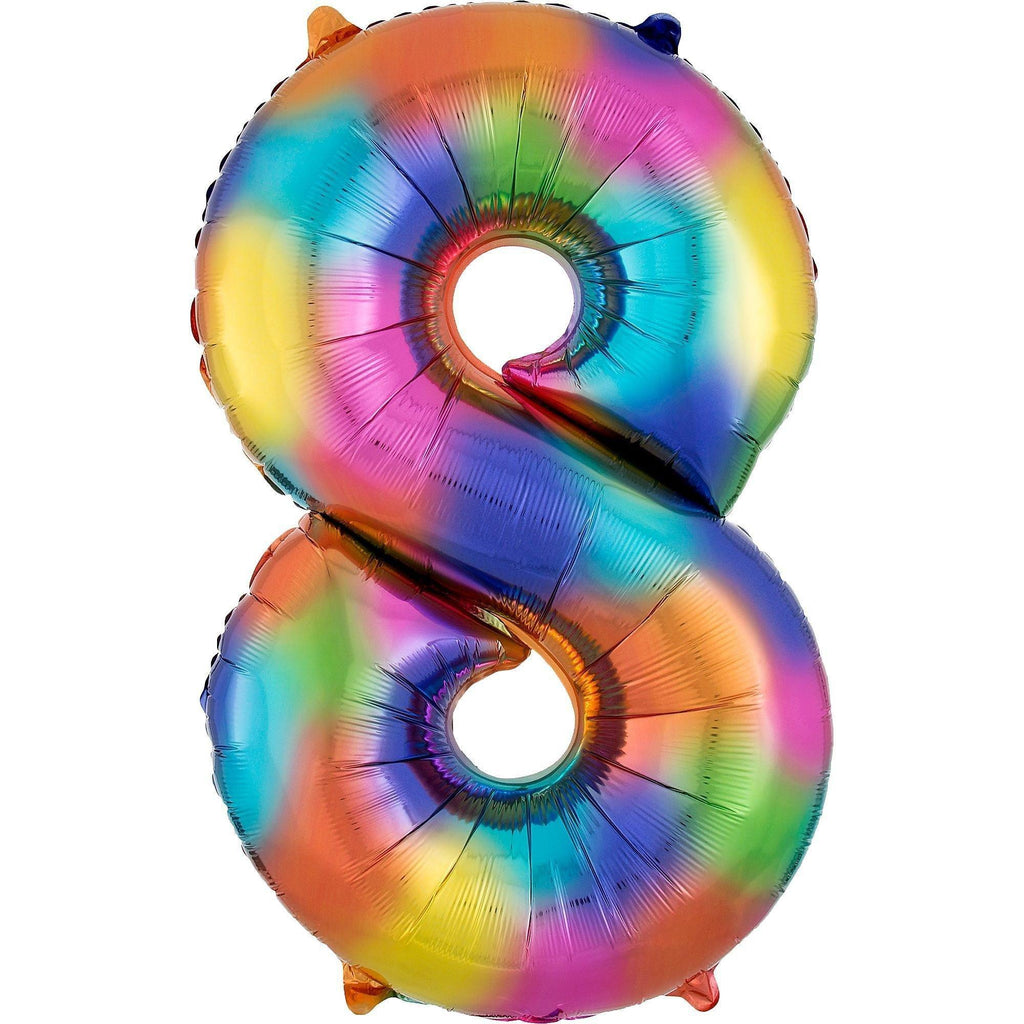 34in Number (0-9) Balloon, Assorted Colors