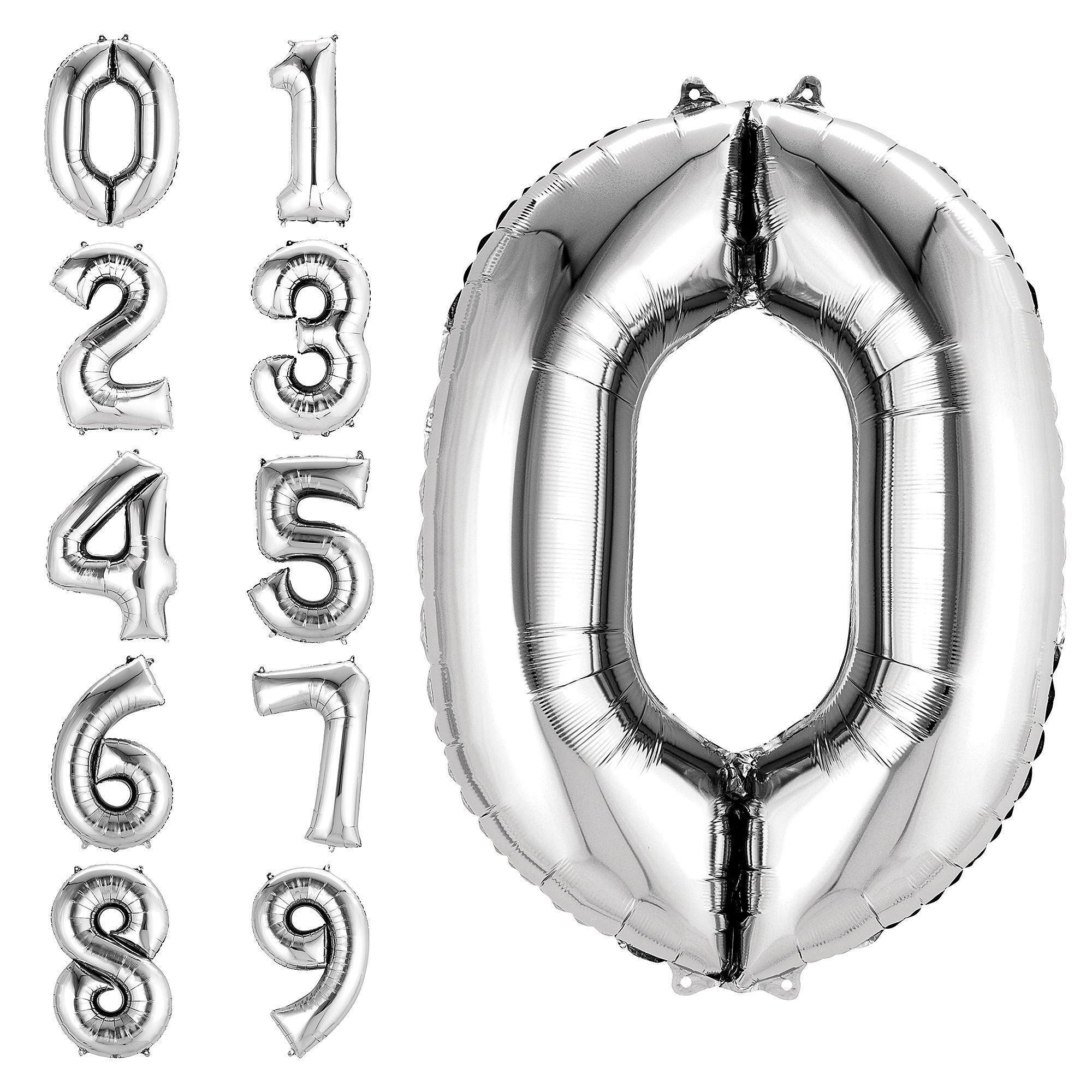 34in Number (0-9) Balloon, Assorted Colors