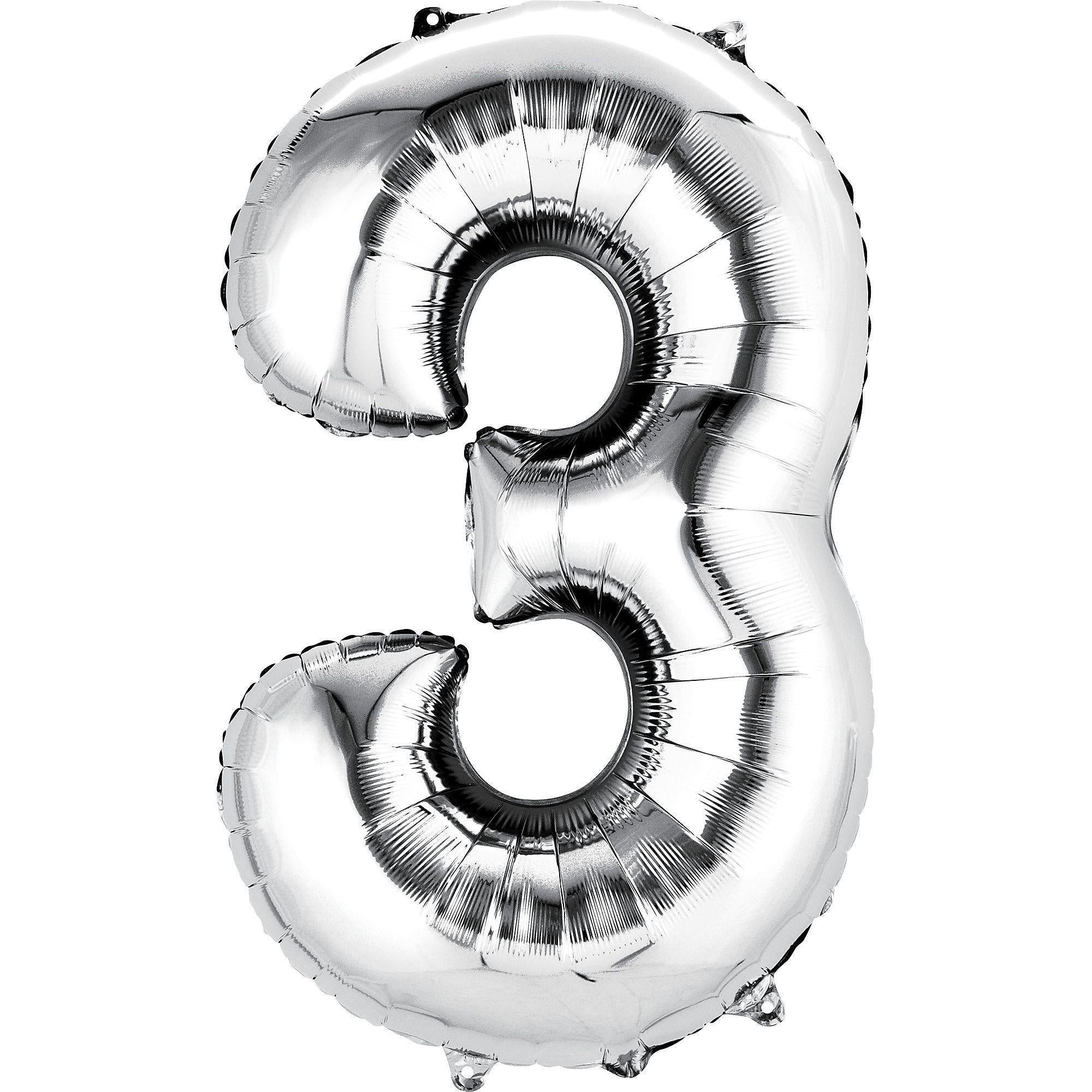 34in Number (0-9) Balloon, Assorted Colors