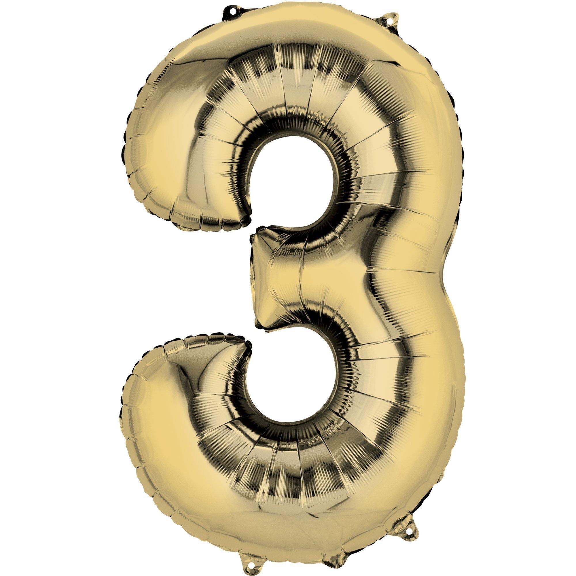 34in Number (0-9) Balloon, Assorted Colors